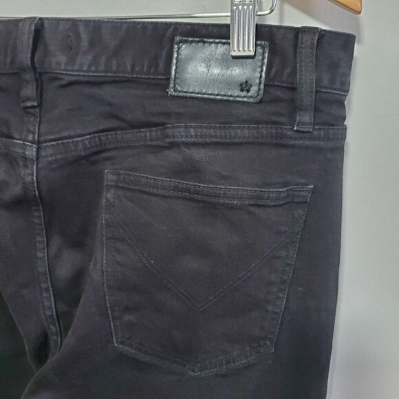 JOHN VARVATOS USA Bowery Slim Straight Leg Jeans Stretch Black Men's 34 x 31" - Picture 7 of 16